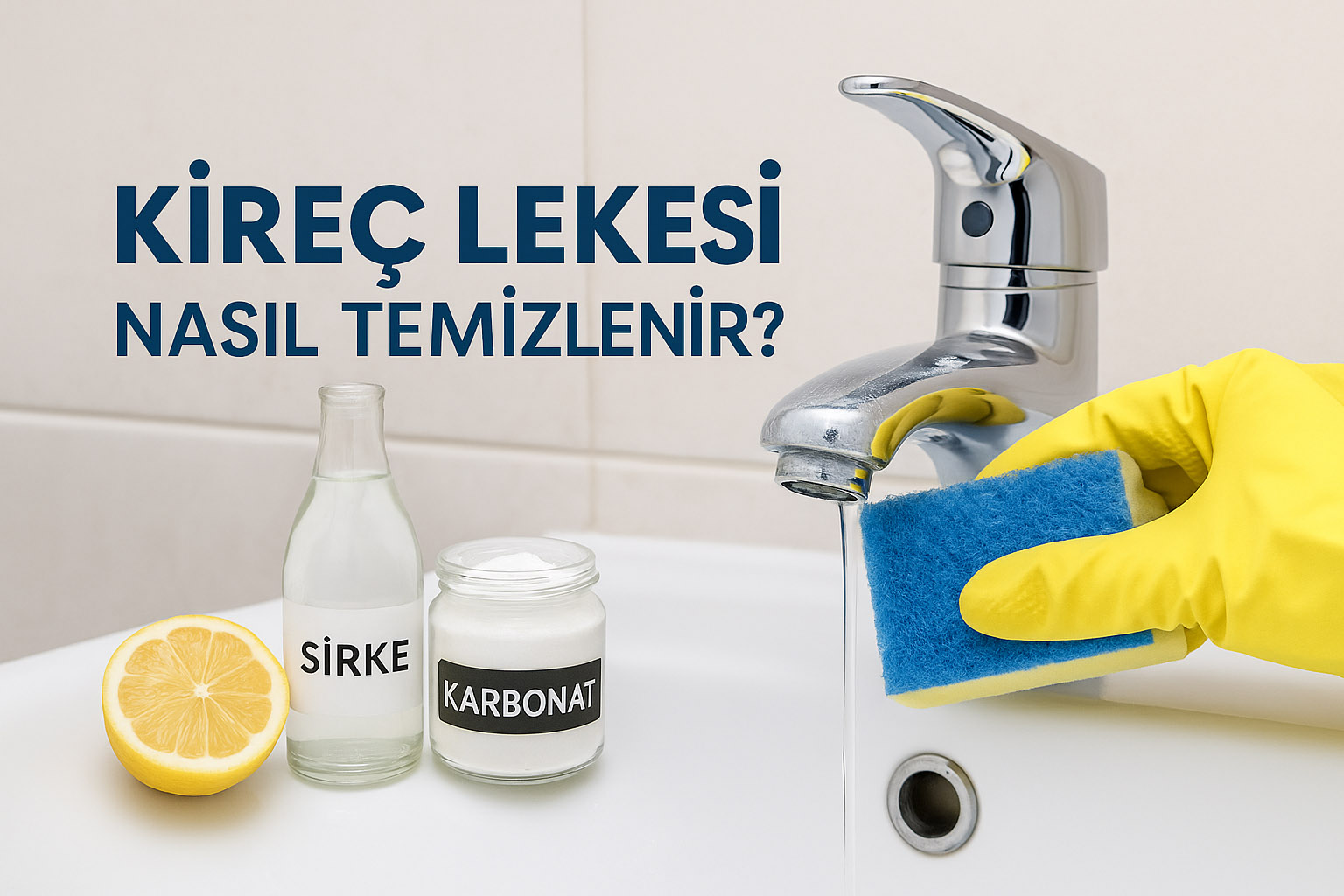 Banyo Lavabosu ve Musluklardaki Kireç Lekesi Nasıl Temizlenir?