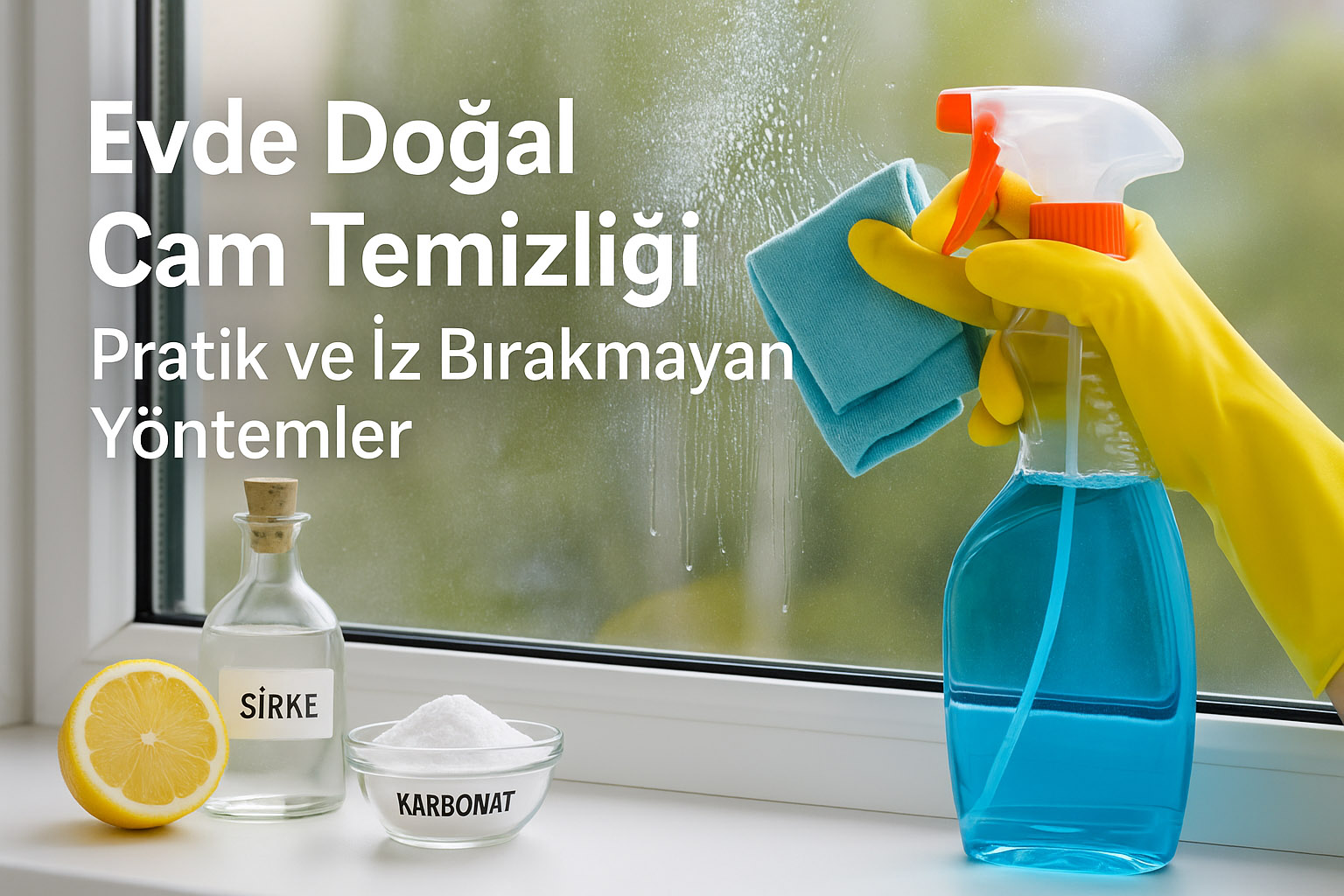 Doğal Yöntemlerle Evde Kolay Cam Temizliği