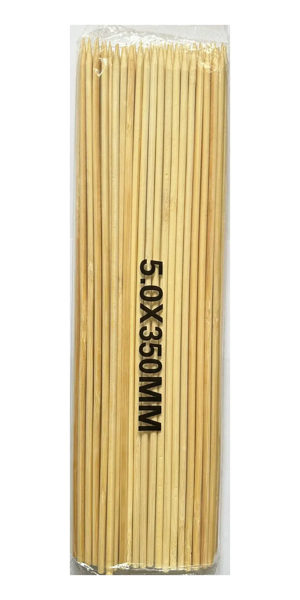 Ahşap Bambu Sivri Uçlu Patates Kızartma Çubuğu Çöp Şiş - Boy:35 Cm./En:5 mm. -100 Adetlik 1 Paket