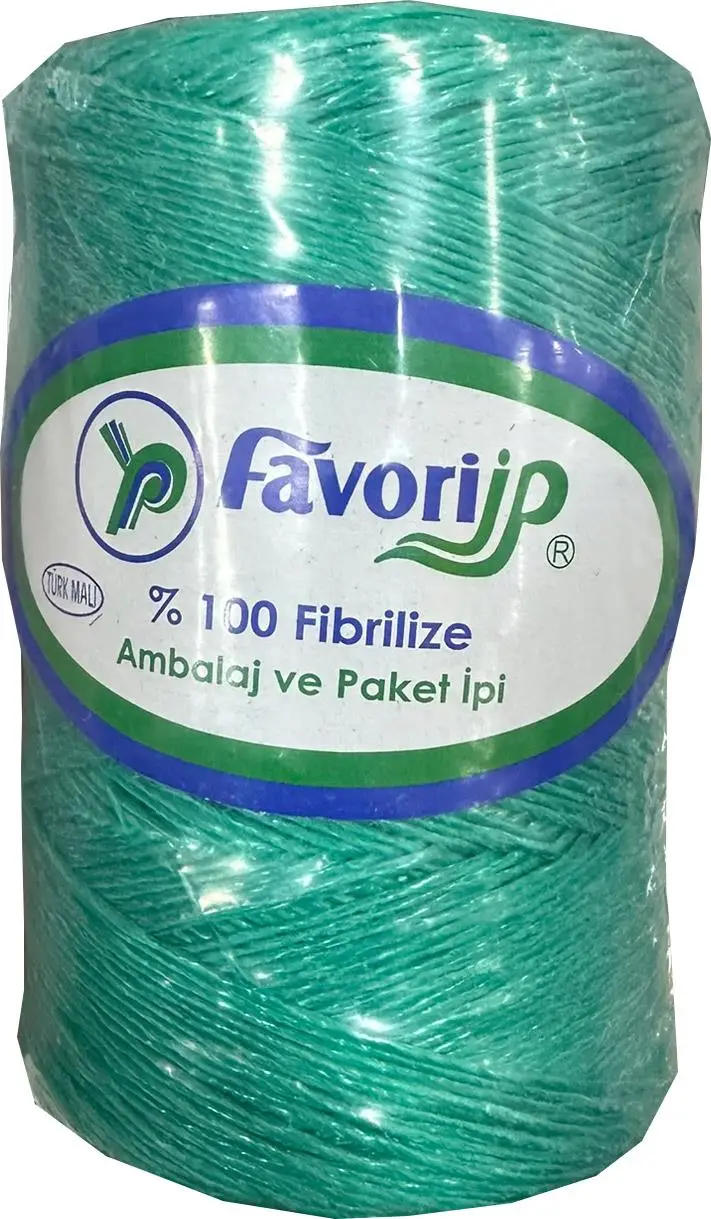 Favori İp 5000 Denye -0.8 Mm- Ambalaj ve Paket İpi Naylon Burgulu Örgü Çamaşır İpi - Yeşil - 1 Adet