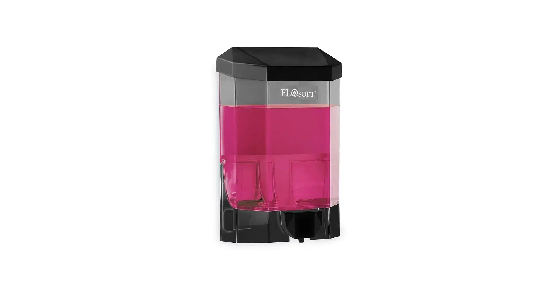 Flosoft Hazneli Dezenfektar Verici - Sıvı Sabun ve Dezenfektan Aparatı Dispenseri - 500 Ml. - Şeffaf