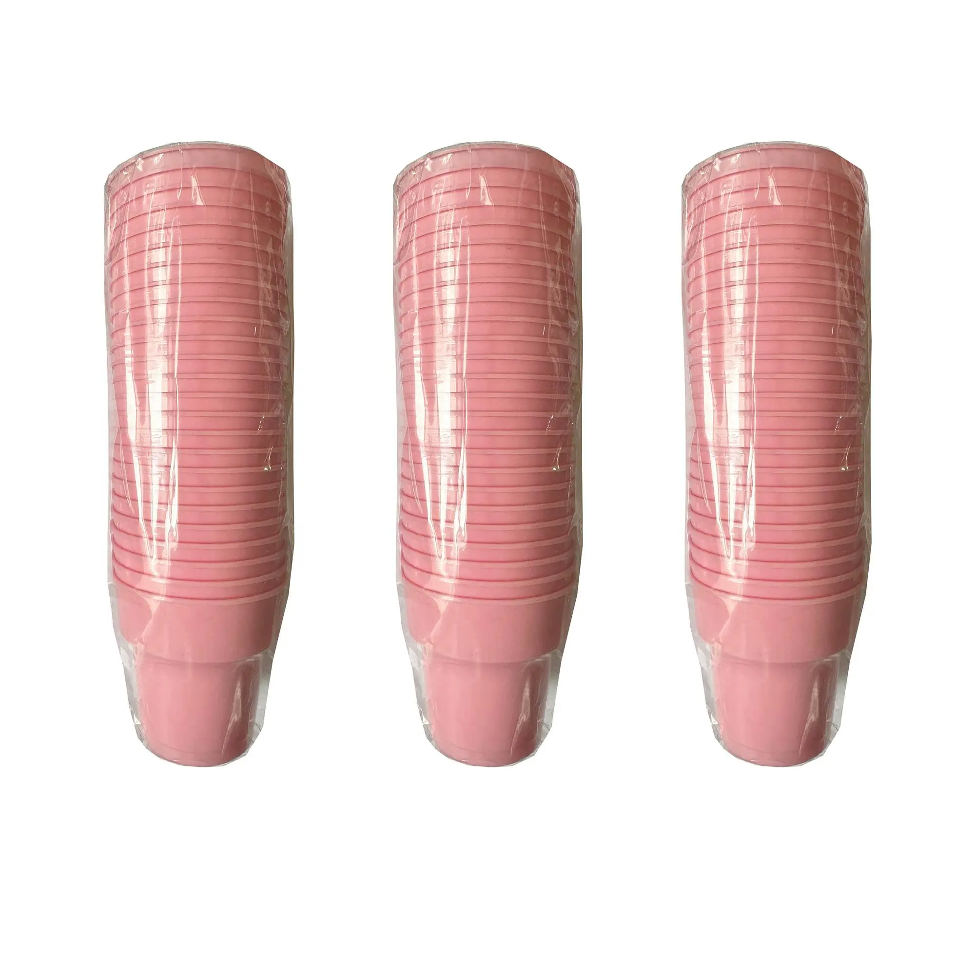 Omeyva Renkli Sert Mika Plastik Kristal Bardak - Pembe - 6 Oz / 180 CC - 75 Adet