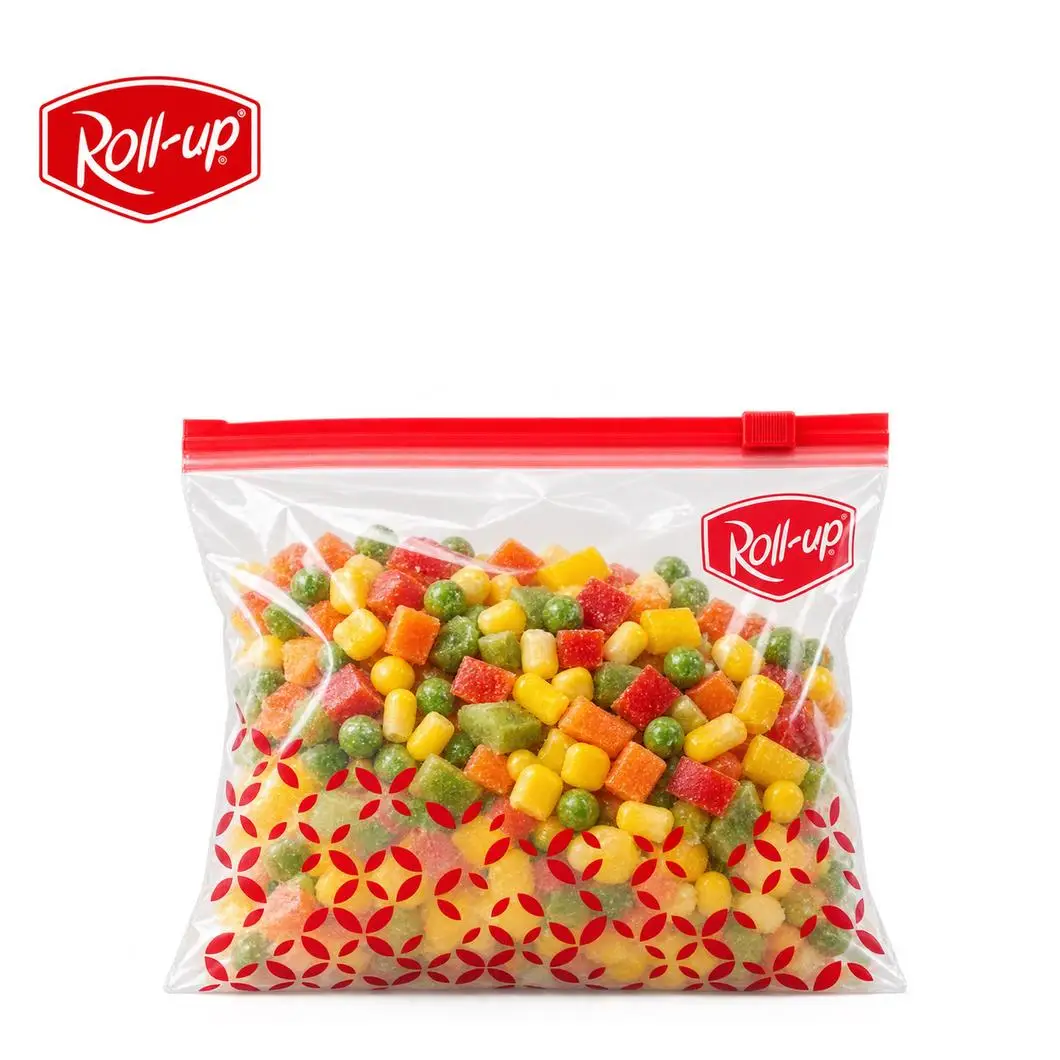 Roll-Up Fermuarlı Şeffaf Buzdolabı Saklama Poşeti Torbası - 1 Lt. - 22x18 Cm. - 10 Adetlik Paket