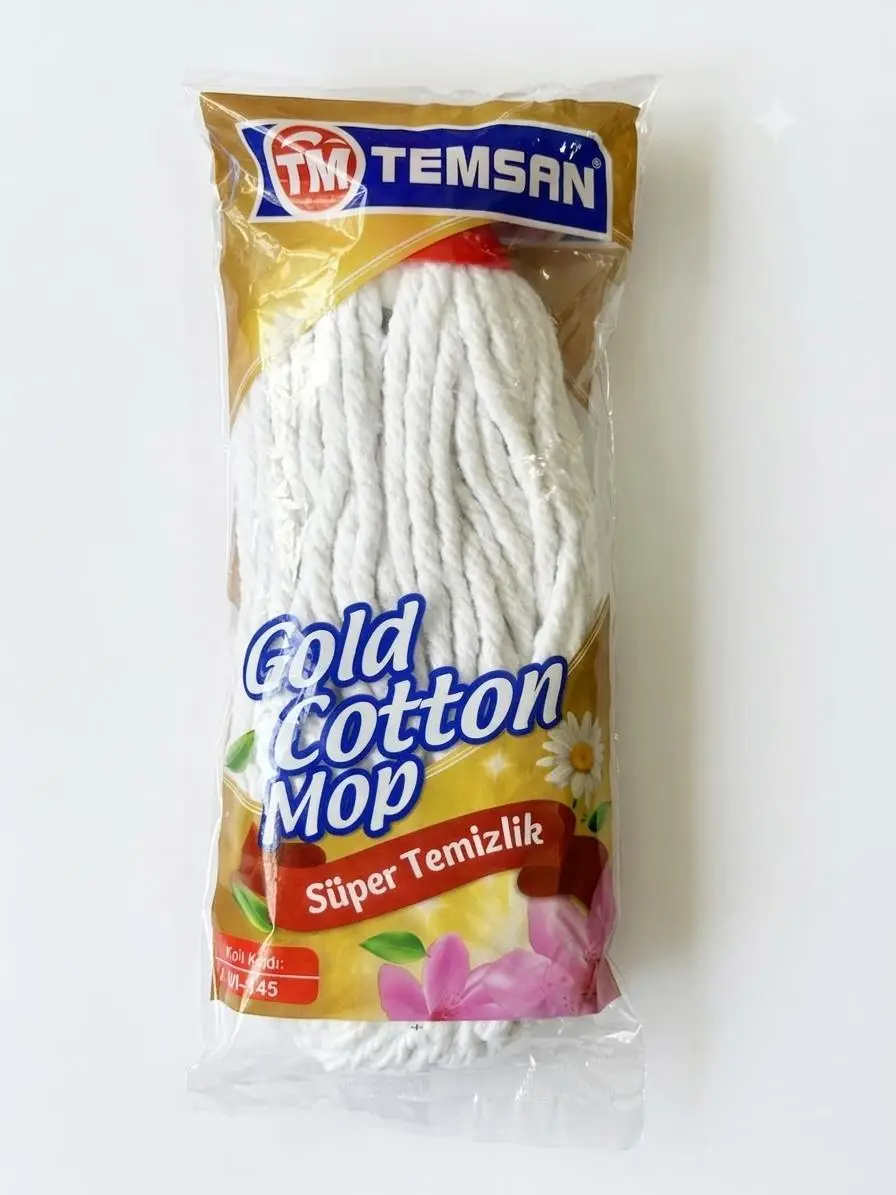 Temsan Gold Cotton Pamuklu Püskül Yedek Havlu Mop / Islak Mop / Paspas Ucu Başlığı - 1 Adet 